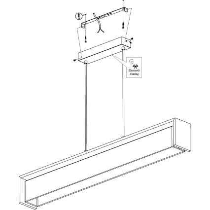 Eglo - Dimmbare LED-RGBW-Hängeleuchte an einer Schnur LED/33,6W/230V ZigBee