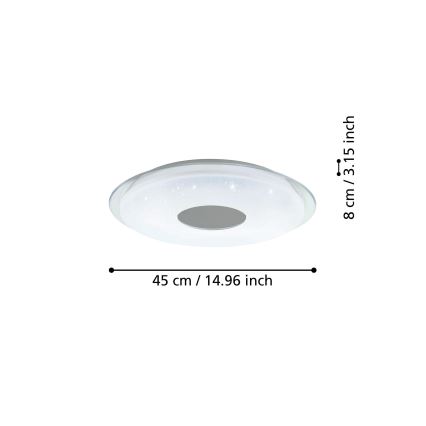 Eglo - Dimmbare LED-Deckenleuchte LED/19,2W/230V ZigBee