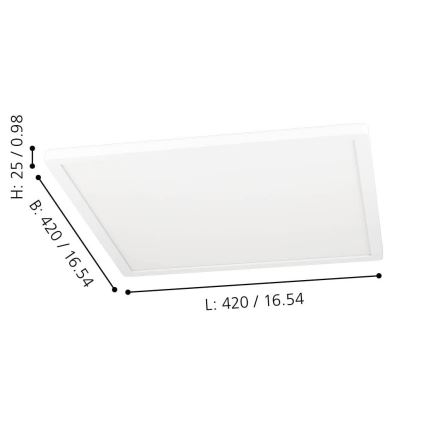 Eglo - Dimmbare LED-RGBW-Deckenleuchte ROVITO-Z LED/16,5W/230V weiß ZigBee