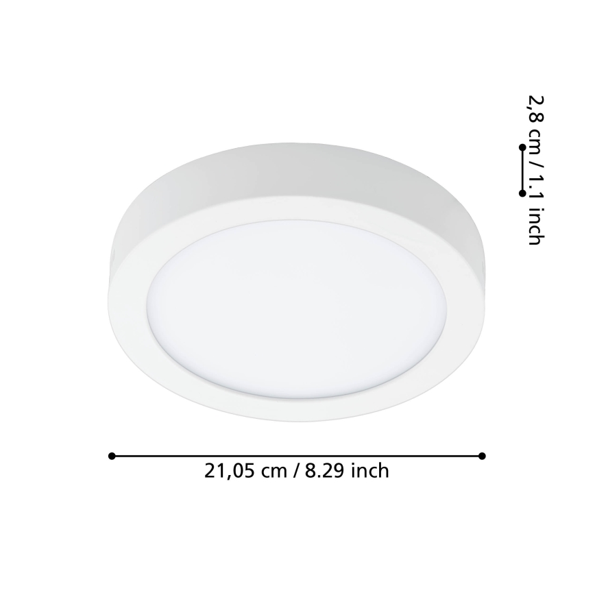 Eglo - dimmbare LED-Badezimmer-Deckenleuchte LED/16,5W/230V 2700-6500K IP44 ZigBee Ø 21 cm