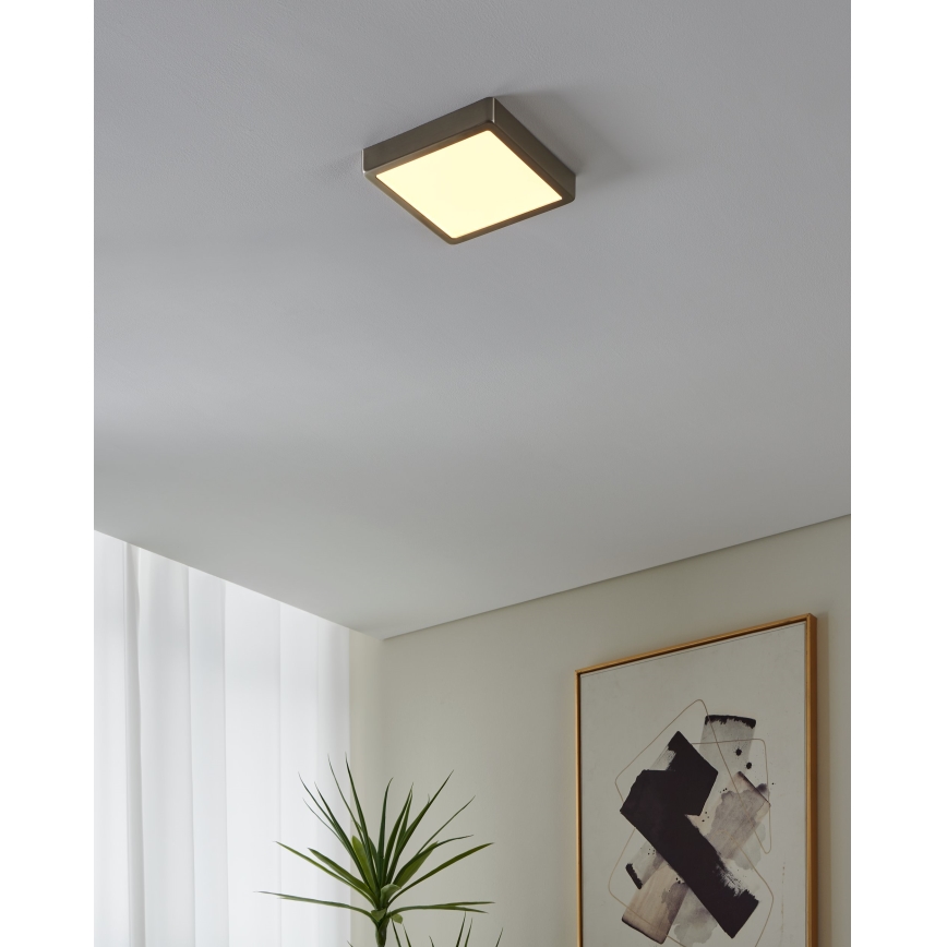 Eglo - LED-dimmbare Badezimmerleuchte, 16,5 W, 230 V, IP44, ZigBee, 21 × 21 cm