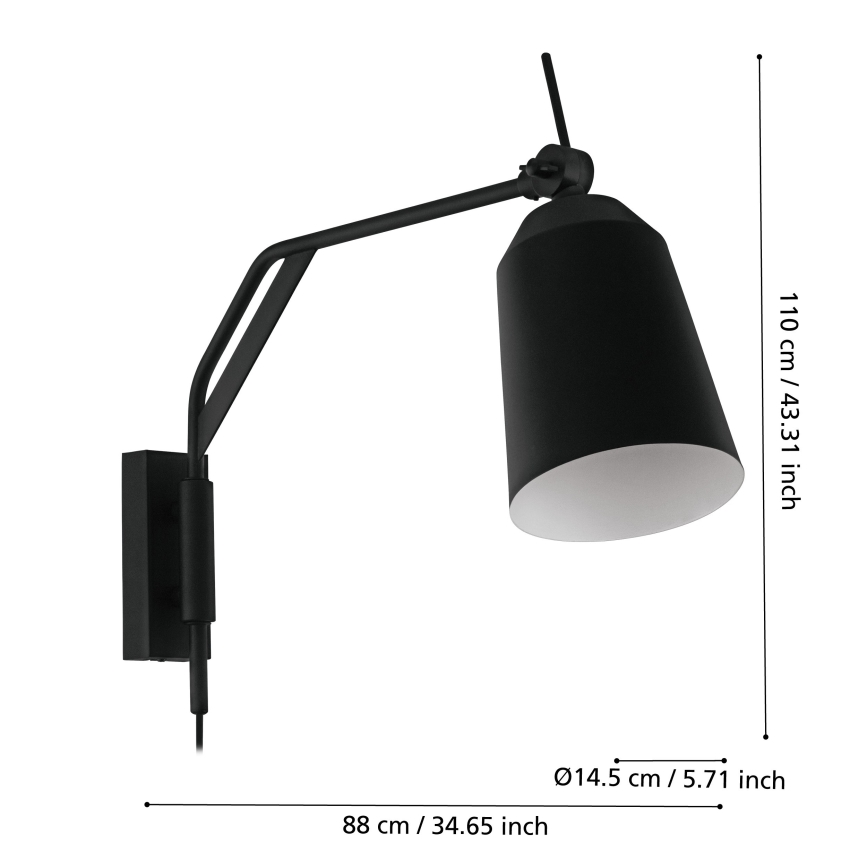 Eglo - Wandlampe 1xE27/40W/230V