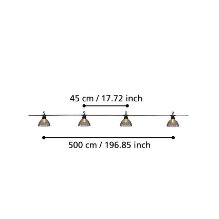 Eglo - LED Außen-Dekokette 12xLED/0,066W/3,2V IP44