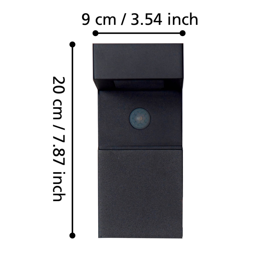 Eglo - LED-Solarleuchte für den Außenbereich mit Sensor 18xLED/0,2W/3,7V 2200 mAh IP44