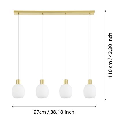 Eglo - Hängeleuchte an Schnur 4xE27/40W/230V