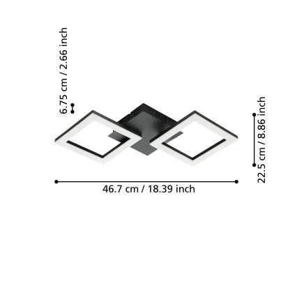 Eglo – Dimmbare LED-Deckenleuchte LED/15,5W/230V