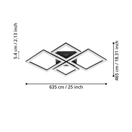 Eglo – Dimmbare LED-Deckenleuchte LED/42W/230V