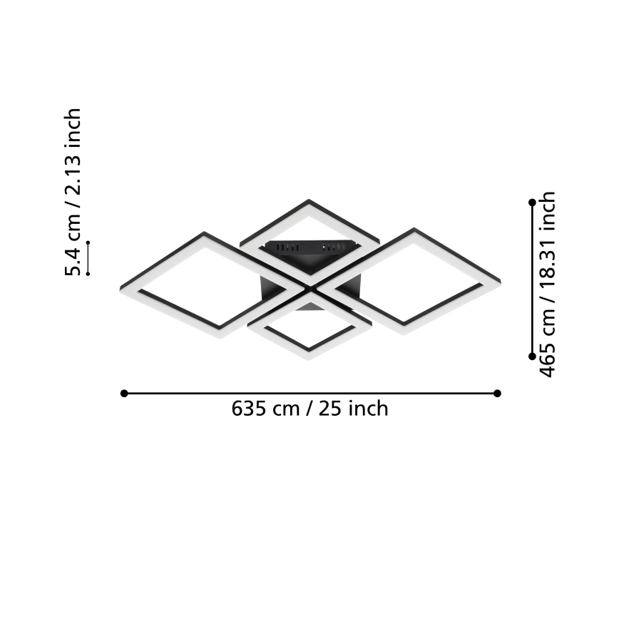 Eglo – Dimmbare LED-Deckenleuchte LED/42W/230V