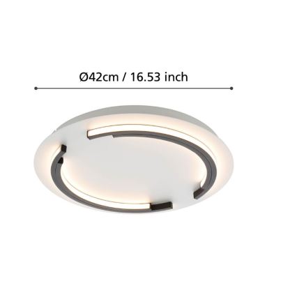 Eglo – Dimmbare LED-Deckenleuchte LED/25W/230V 3000K d 42 cm