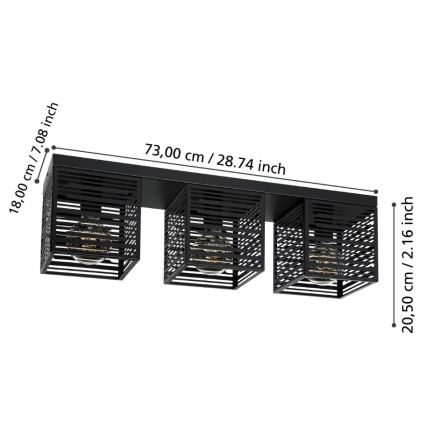 Eglo - Deckenleuchte 3xE27/40W/230V
