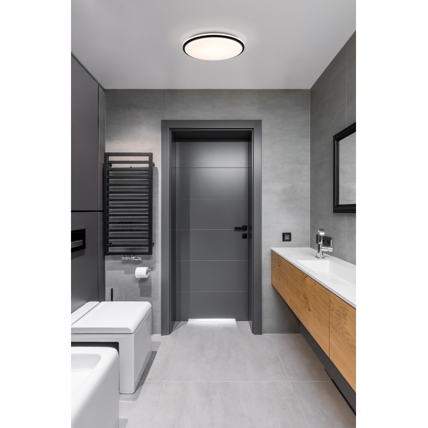 Eglo - LED-Deckenleuchte fürs Badezimmer LED/15,6W/230V IP44 schwarz