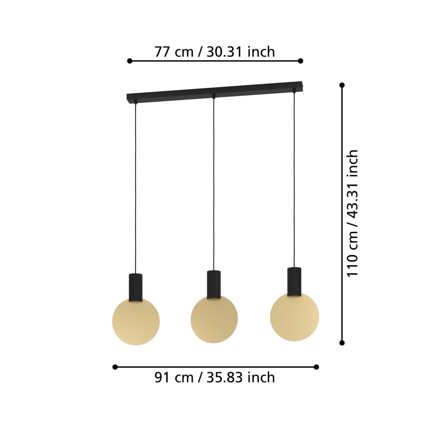 Eglo - LED-Hängeleuchte 3xGU10/4,5W/230V 3000K