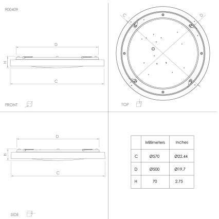 Eglo – Dimmbare LED-RGBW-Deckenleuchte LED/34,5W/230V 2700-6500K