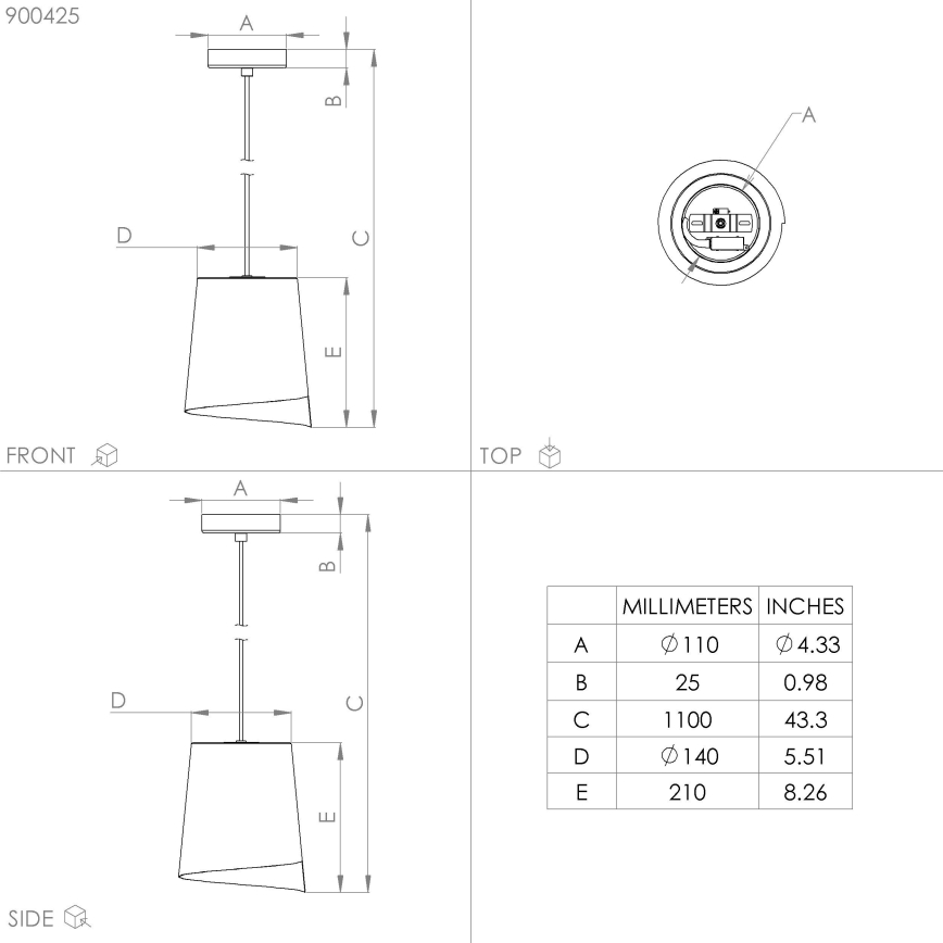 Eglo - Hängeleuchte an Kabel 1xE27/40W/230V