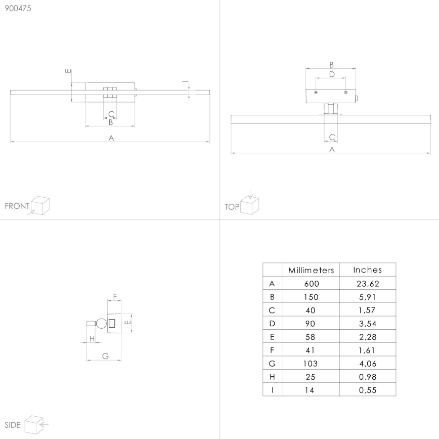 Eglo - LED Badezimmer-Spiegelleuchte LED/5W/230V IP44 Schwarz