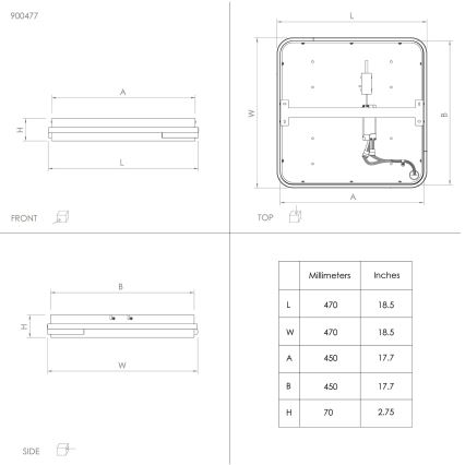 Eglo – Dimmbare LED-RGBW-Deckenleuchte LED/22W/230V 2700-6500K