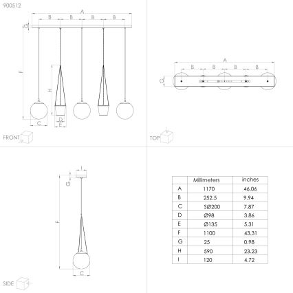 Eglo - Deckenleuchte an Kabel 3xE27/40W/230V