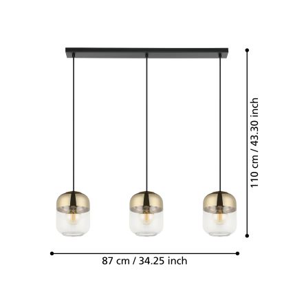 Eglo - Hängeleuchte an Schnur 3xE27/40W/230V