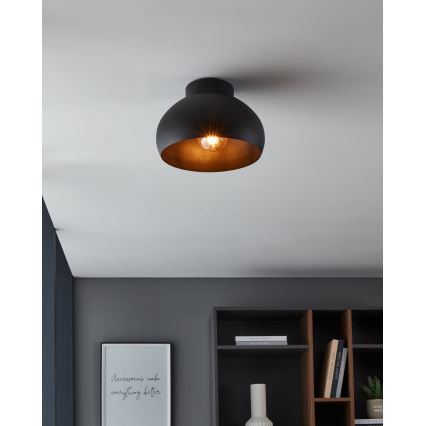 Eglo - Deckenleuchte 1xE27/40W/230V schwarz