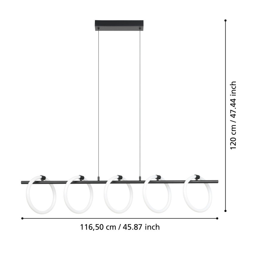 Eglo - LED Kronleuchter an Kabel 5xLED/7W/230V
