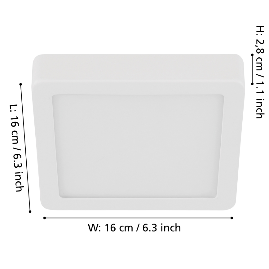 Eglo - Dimmbare LED-Deckenleuchte LED/11W/230V weiß