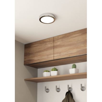 Eglo - LED Badezimmer-Deckenleuchte LED/11W/230V IP44 glänzender Chrom Ø 16 cm