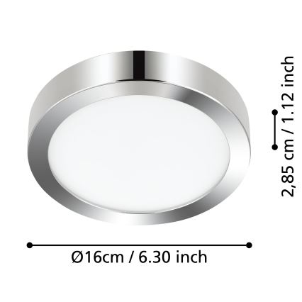 Eglo - LED-Deckenleuchte für Badezimmer LED/11W/230V IP44 glänzendes Chrom