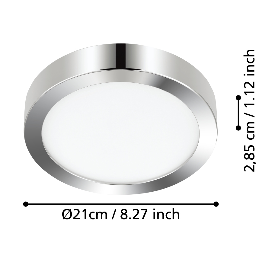 Eglo - LED-Deckenleuchte für Badezimmer LED/17W/230V IP44 glänzendes Chrom