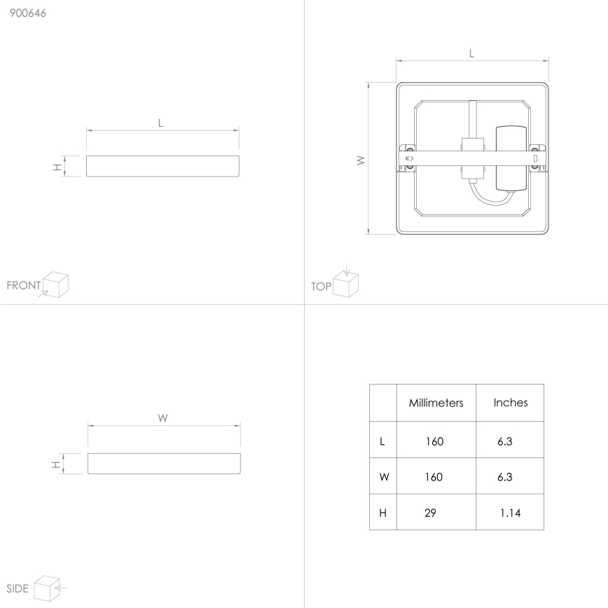 Eglo - LED Badezimmer-Deckenleuchte LED/11W/230V IP44 weiß 16x16 cm