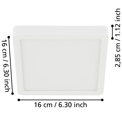 Eglo - LED-Deckenleuchte fürs Badezimmer LED/11W/230V IP44 weiß