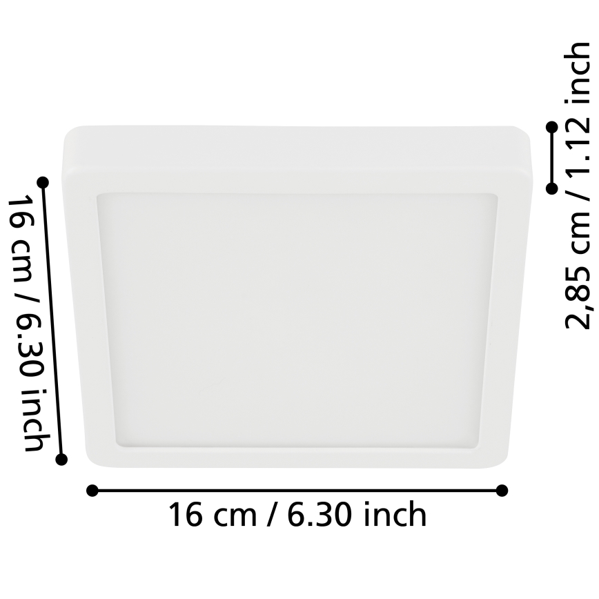 Eglo - LED-Deckenleuchte fürs Badezimmer LED/11W/230V IP44 weiß