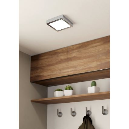 Eglo - LED-Badezimmer-Deckenleuchte LED/11W/230V IP44, Chrom glänzend, 16x16 cm