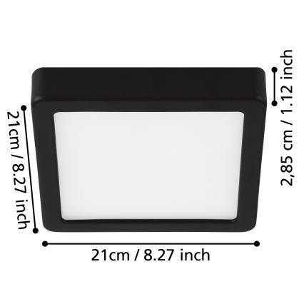 Eglo - LED-Deckenleuchte für Badezimmer LED/17W/230V IP44 glänzendes Chrom