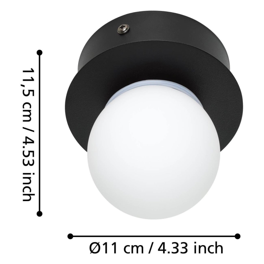 Eglo - LED-Deckenleuchte für Badezimmer LED/3,3W/230V IP44 schwarz