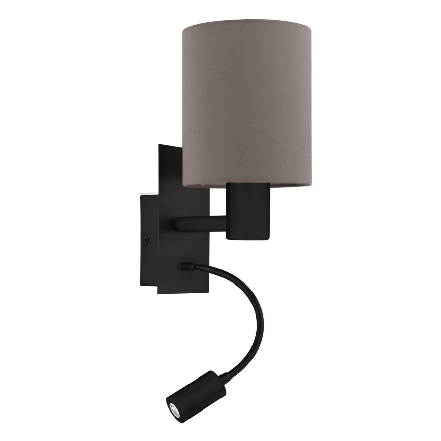 Eglo - LED-Wandbeleuchtung 1xE27/40W/230V + LED/3,8W braun