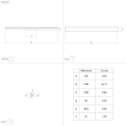 Eglo - LED-Deckenleuchte LED/20,5W/230V 4000K 118,7 cm