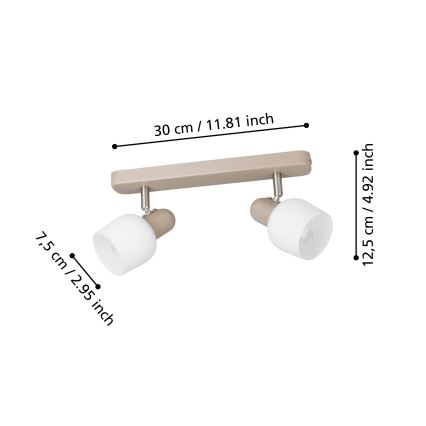 Eglo - Strahler 2xE14/18W/230V