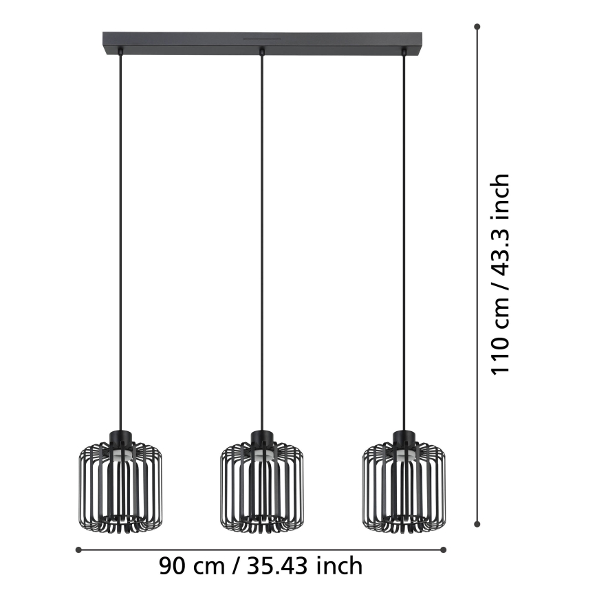 Eglo - Dimmbare LED-RGBW-Hängeleuchte 3xLED/3,7W/230V 2700-6500K