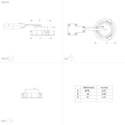 Eglo - LED-Badezimmer-Einbauleuchte LED/4,9W/230V IP4