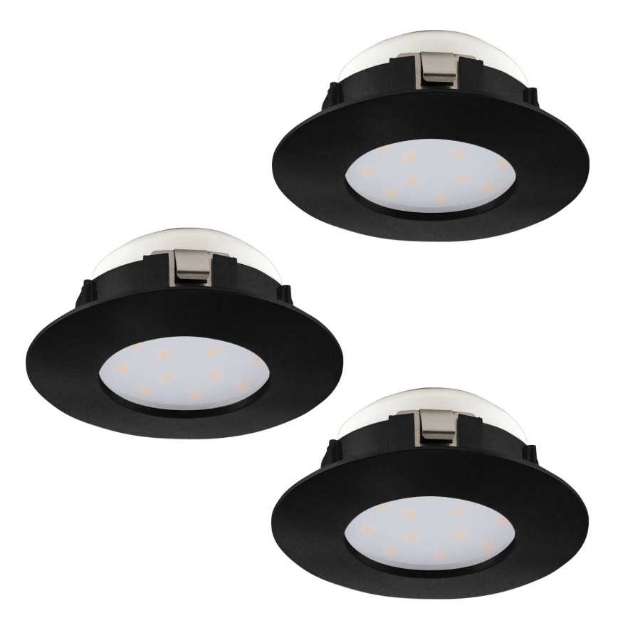 Eglo - SET 3x LED Badezimmer-Einbauleuchte PINEDA LED/4,9W/230V IP44