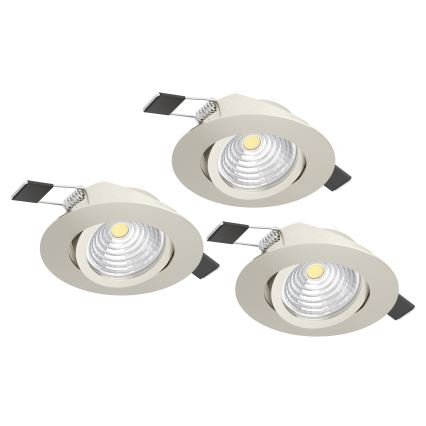 Eglo - SET 3x Dimmbare LED-Leuchte 3xLED/6W/230V matt Chrom