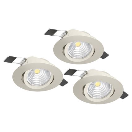 Eglo - SET 3x Dimmbare LED-Leuchte 3xLED/6W/230V Chrom