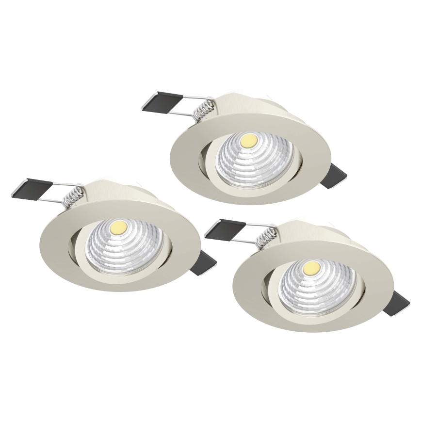 Eglo - SET 3x Dimmbare LED-Leuchte 3xLED/6W/230V matt Chrom