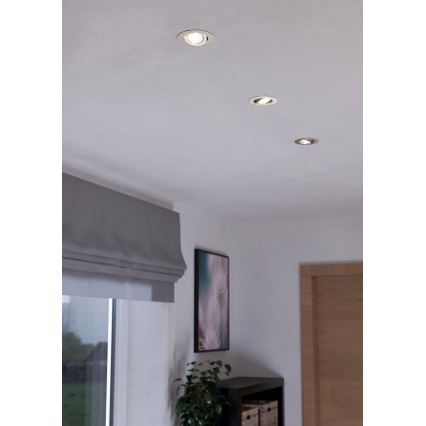 Eglo - SET 3x Dimmbare LED-Leuchte 3xLED/6W/230V matt Chrom