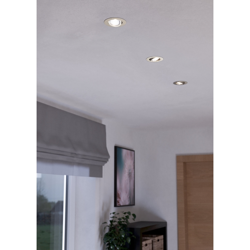 Eglo - SET 3x Dimmbare LED-Leuchte 3xLED/6W/230V matt Chrom