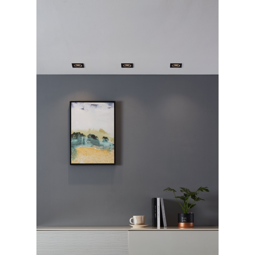 Eglo - Dimmbare LED-RGBW-Einbauleuchte LED/4,7W/230V schwarz