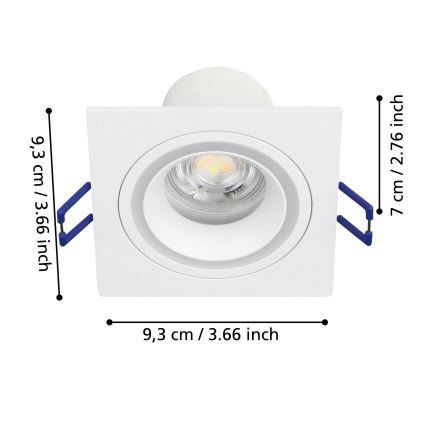 Eglo - Dimmbare LED-RGBW-Einbauleuchte LED/4,7W/230V weiß