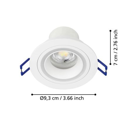 Eglo - Dimmbare LED-RGBW-Einbauleuchte LED/4,7W/230V weiß