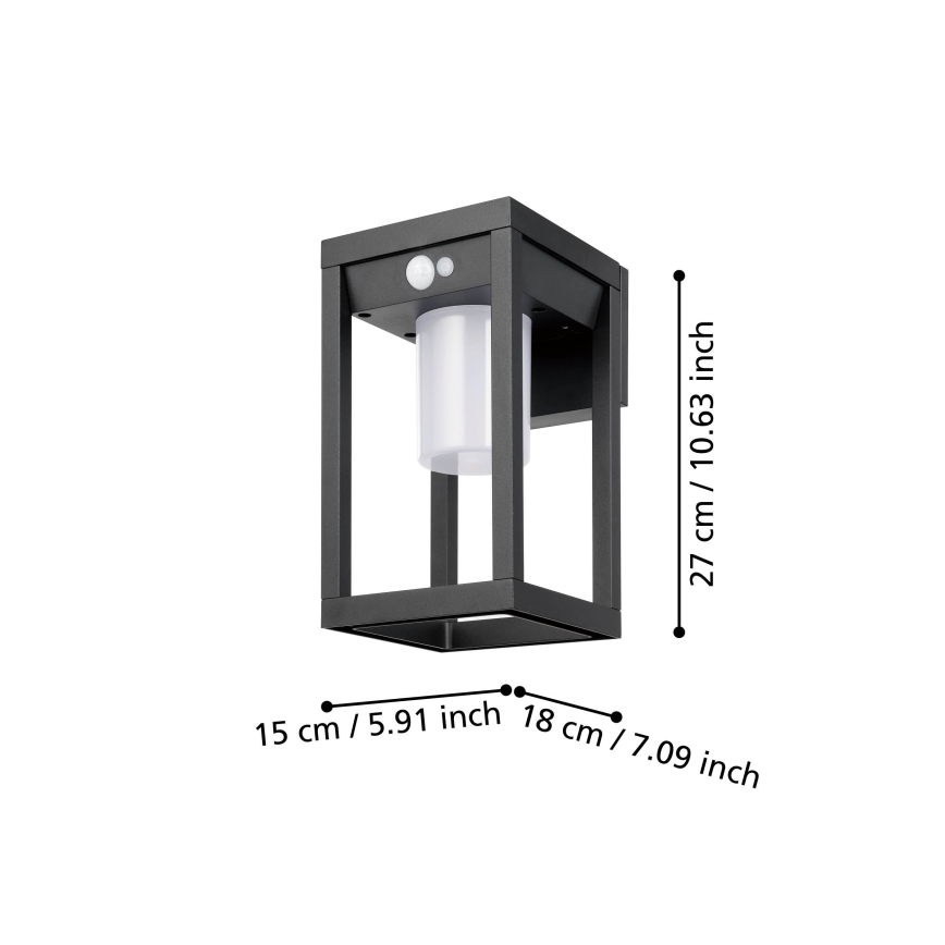 Eglo - LED-Solarwandleuchte mit Sensor LED/3,7W/3,7V 2000 mAh IP44