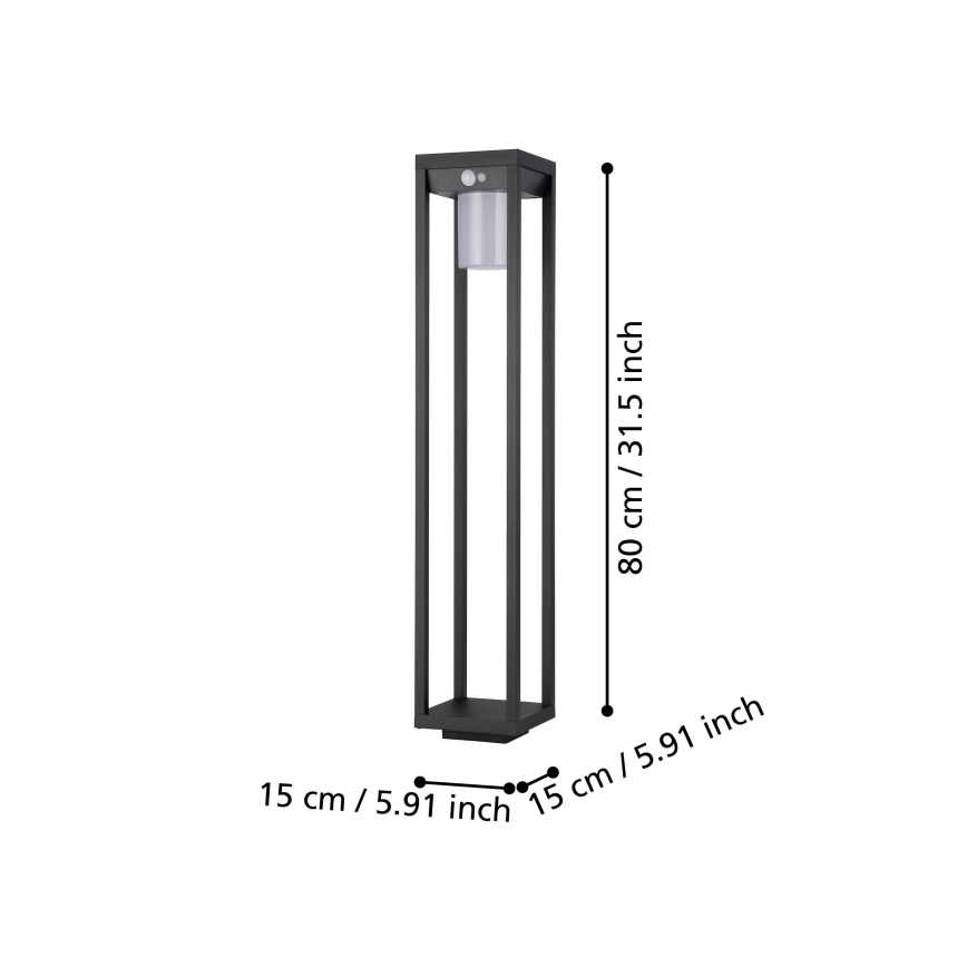 Eglo - LED-Solarleuchte mit Sensor LED/3,7W/3,7V 2000 mAh IP44
